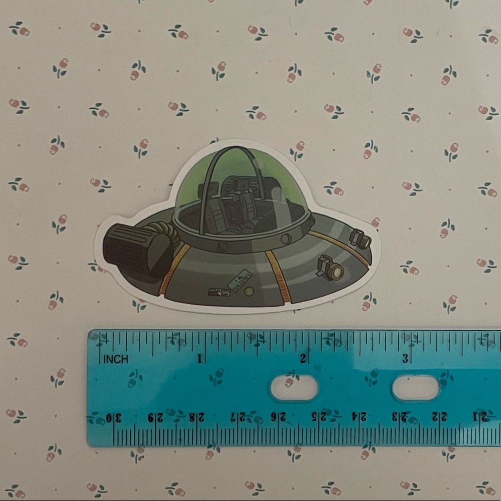 UFO Spaceship Sticker - Picture 2 of 2